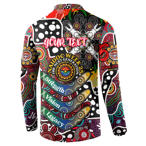 Personalised Bombers AFL Celebrating 50 Years of Naidoc Button Sweatshirt NAIDOC Week 2025 Aboriginal