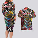 Personalised Bombers AFL Celebrating 50 Years of Naidoc Couples Matching Long Sleeve Bodycon Dress and Hawaiian Shirt NAIDOC Week 2025 Aboriginal