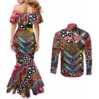 Personalised Bombers AFL Celebrating 50 Years of Naidoc Couples Matching Mermaid Dress and Long Sleeve Button Shirt NAIDOC Week 2025 Aboriginal