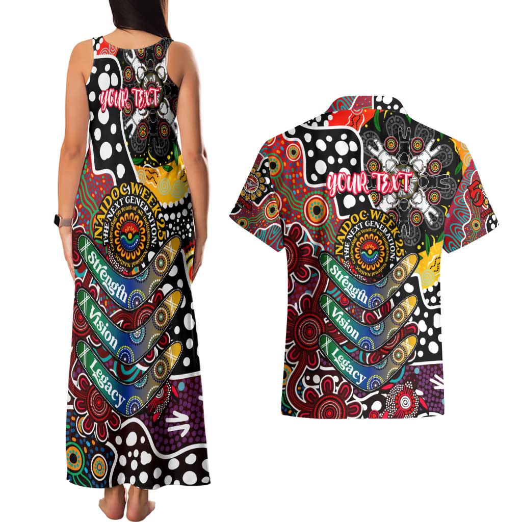 Personalised Bombers AFL Celebrating 50 Years of Naidoc Couples Matching Tank Maxi Dress and Hawaiian Shirt NAIDOC Week 2025 Aboriginal