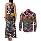 Personalised Bombers AFL Celebrating 50 Years of Naidoc Couples Matching Tank Maxi Dress and Long Sleeve Button Shirt NAIDOC Week 2025 Aboriginal