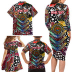 Personalised Bombers AFL Celebrating 50 Years of Naidoc Family Matching Long Sleeve Bodycon Dress and Hawaiian Shirt NAIDOC Week 2025 Aboriginal