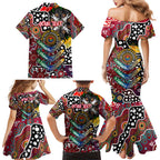 Personalised Bombers AFL Celebrating 50 Years of Naidoc Family Matching Mermaid Dress and Hawaiian Shirt NAIDOC Week 2025 Aboriginal