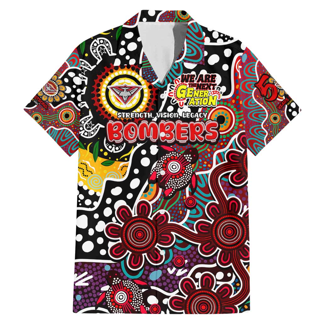 Personalised Bombers AFL Celebrating 50 Years of Naidoc Family Matching Mermaid Dress and Hawaiian Shirt NAIDOC Week 2025 Aboriginal