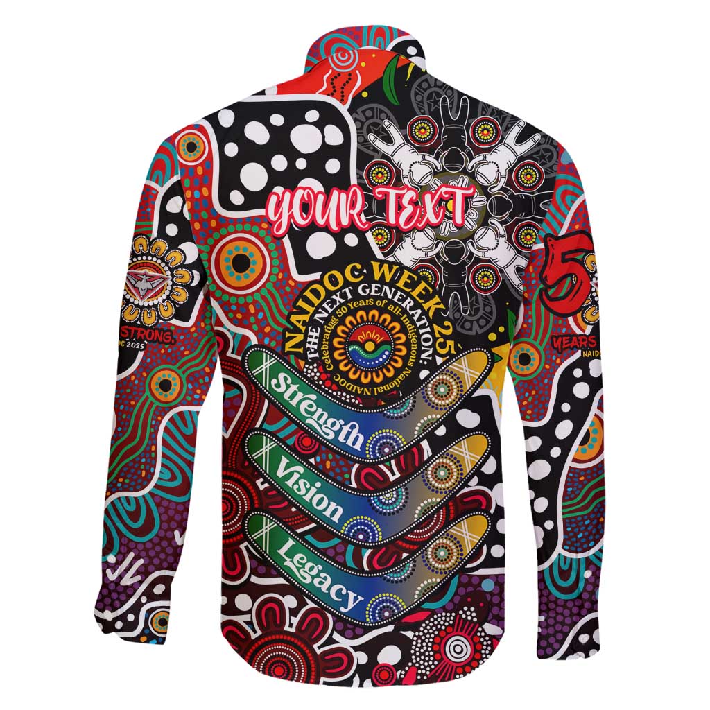 Personalised Bombers AFL Celebrating 50 Years of Naidoc Family Matching Mermaid Dress and Hawaiian Shirt NAIDOC Week 2025 Aboriginal