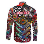 Personalised Bombers AFL Celebrating 50 Years of Naidoc Family Matching Off Shoulder Short Dress and Hawaiian Shirt NAIDOC Week 2025 Aboriginal