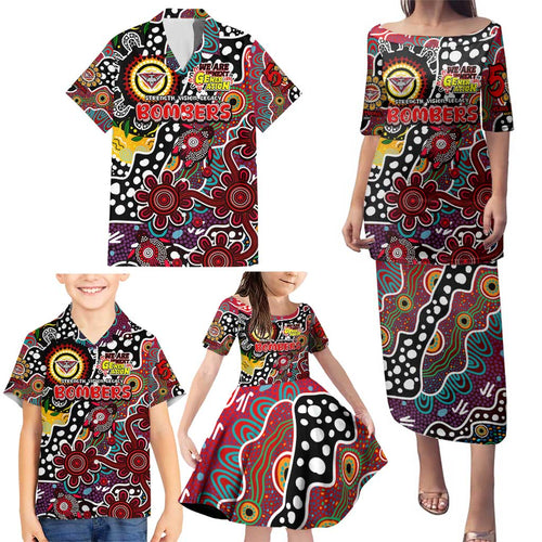 Personalised Bombers AFL Celebrating 50 Years of Naidoc Family Matching Puletasi and Hawaiian Shirt NAIDOC Week 2025 Aboriginal