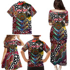 Personalised Bombers AFL Celebrating 50 Years of Naidoc Family Matching Puletasi and Hawaiian Shirt NAIDOC Week 2025 Aboriginal
