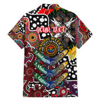 Personalised Bombers AFL Celebrating 50 Years of Naidoc Family Matching Puletasi and Hawaiian Shirt NAIDOC Week 2025 Aboriginal