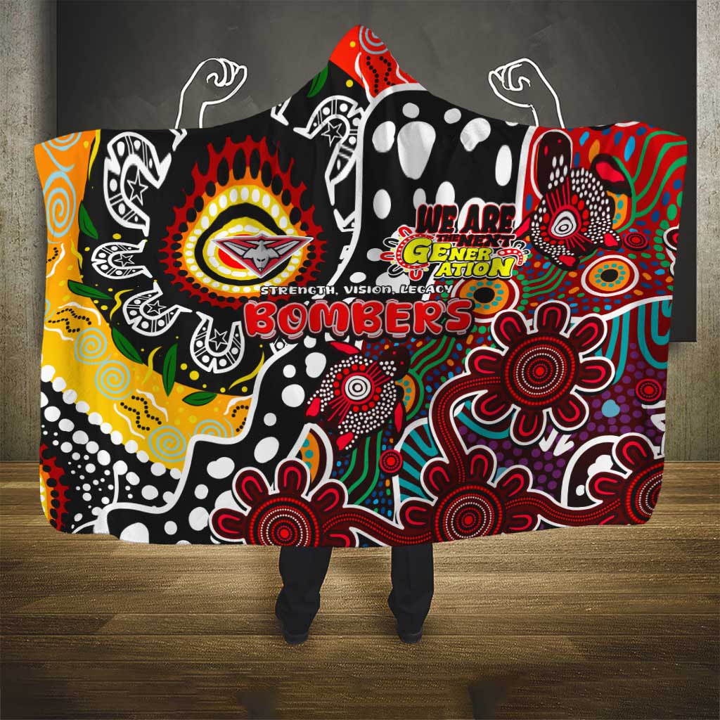 Bombers AFL Celebrating 50 Years of Naidoc Hooded Blanket NAIDOC Week 2025 Aboriginal