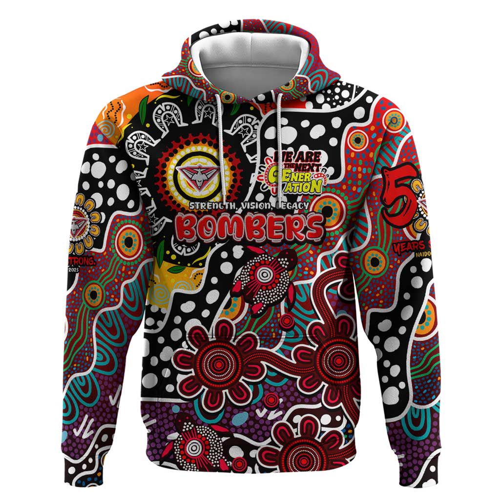 Personalised Bombers AFL Celebrating 50 Years of Naidoc Hoodie NAIDOC Week 2025 Aboriginal