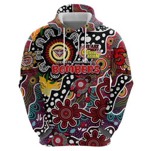 Personalised Bombers AFL Celebrating 50 Years of Naidoc Hoodie NAIDOC Week 2025 Aboriginal