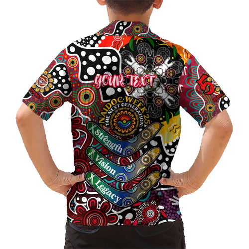 Personalised Bombers AFL Celebrating 50 Years of Naidoc Kid Hawaiian Shirt NAIDOC Week 2025 Aboriginal