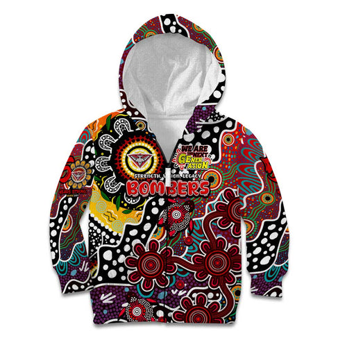 Personalised Bombers AFL Celebrating 50 Years of Naidoc Kid Hoodie NAIDOC Week 2025 Aboriginal