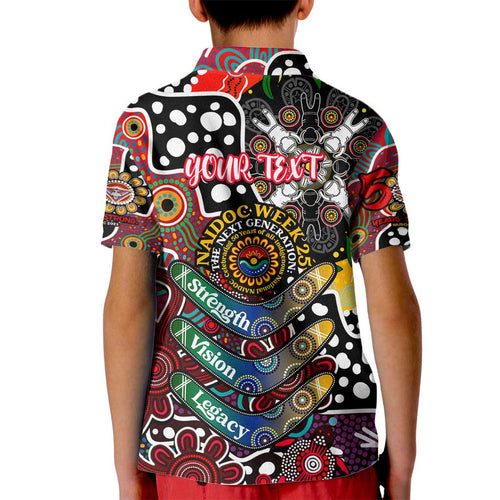 Personalised Bombers AFL Celebrating 50 Years of Naidoc Kid Polo Shirt NAIDOC Week 2025 Aboriginal