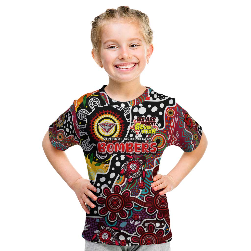 Personalised Bombers AFL Celebrating 50 Years of Naidoc Kid T Shirt NAIDOC Week 2025 Aboriginal