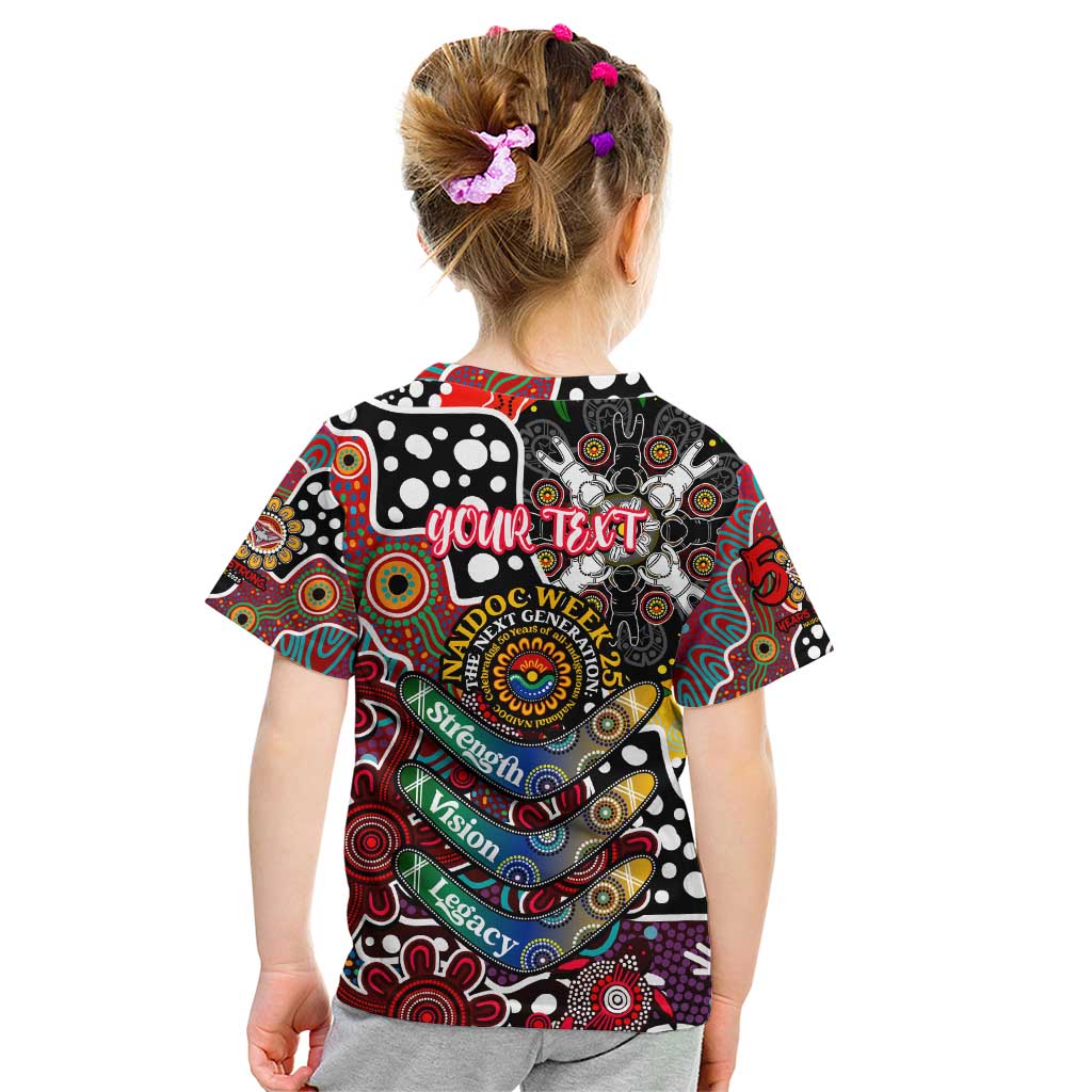 Personalised Bombers AFL Celebrating 50 Years of Naidoc Kid T Shirt NAIDOC Week 2025 Aboriginal