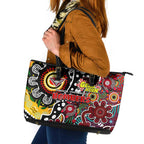 Bombers AFL Celebrating 50 Years of Naidoc Leather Tote Bag NAIDOC Week 2025 Aboriginal