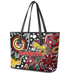 Bombers AFL Celebrating 50 Years of Naidoc Leather Tote Bag NAIDOC Week 2025 Aboriginal