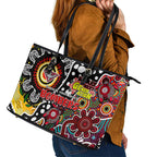Bombers AFL Celebrating 50 Years of Naidoc Leather Tote Bag NAIDOC Week 2025 Aboriginal
