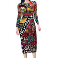 Personalised Bombers AFL Celebrating 50 Years of Naidoc Long Sleeve Bodycon Dress NAIDOC Week 2025 Aboriginal