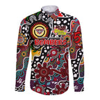 Personalised Bombers AFL Celebrating 50 Years of Naidoc Long Sleeve Button Shirt NAIDOC Week 2025 Aboriginal