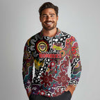 Personalised Bombers AFL Celebrating 50 Years of Naidoc Long Sleeve Polo Shirt NAIDOC Week 2025 Aboriginal