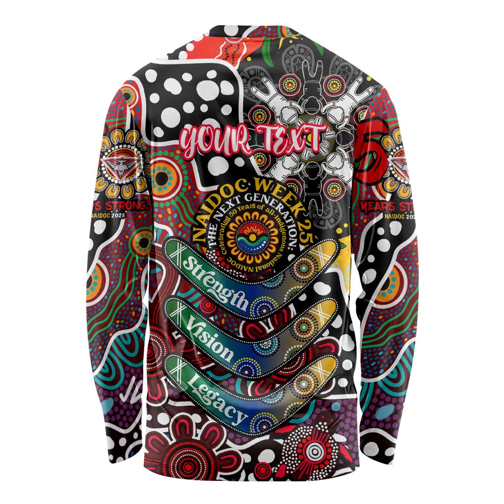 Personalised Bombers AFL Celebrating 50 Years of Naidoc Long Sleeve Shirt NAIDOC Week 2025 Aboriginal