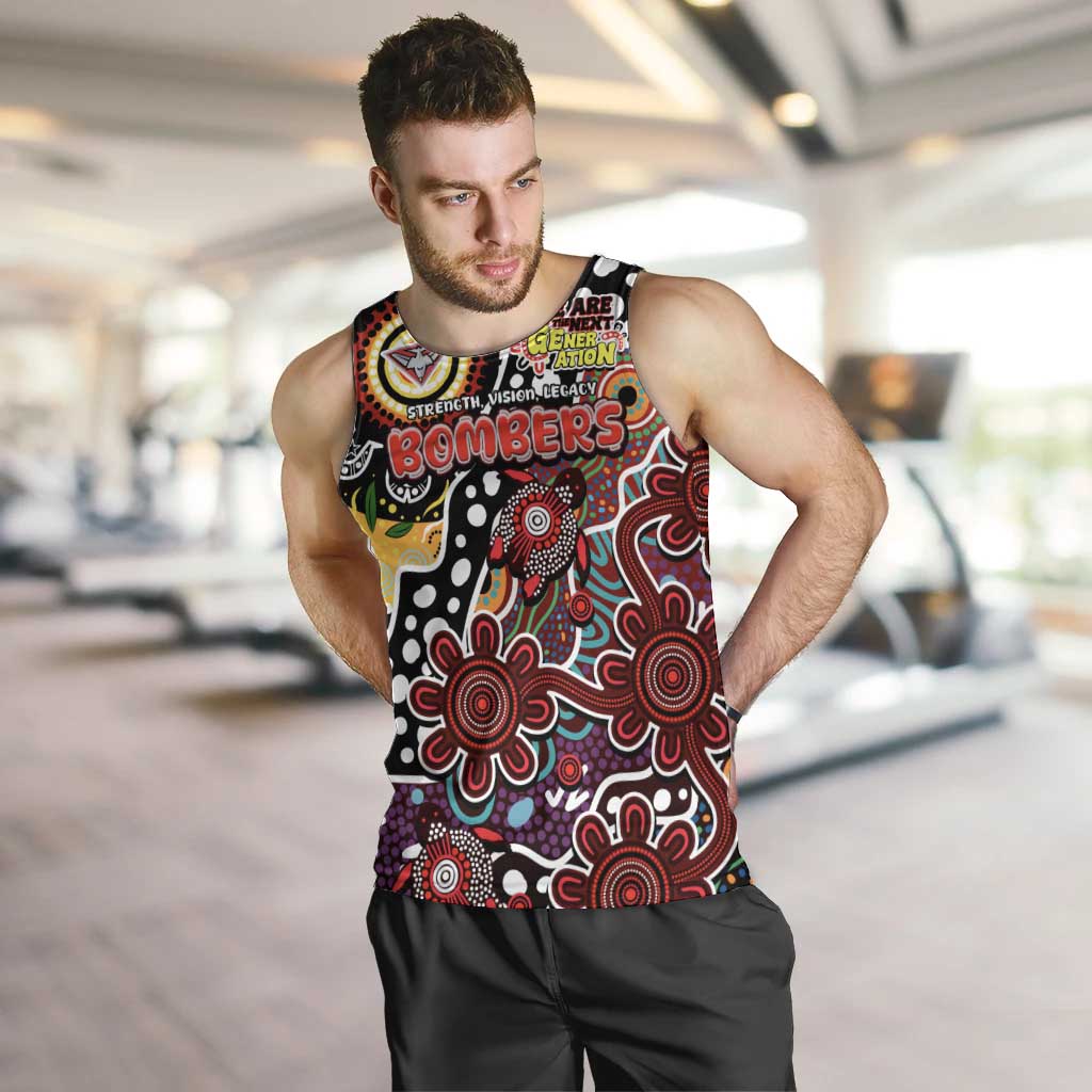 Personalised Bombers AFL Celebrating 50 Years of Naidoc Men Tank Top NAIDOC Week 2025 Aboriginal