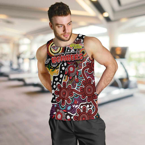 Personalised Bombers AFL Celebrating 50 Years of Naidoc Men Tank Top NAIDOC Week 2025 Aboriginal
