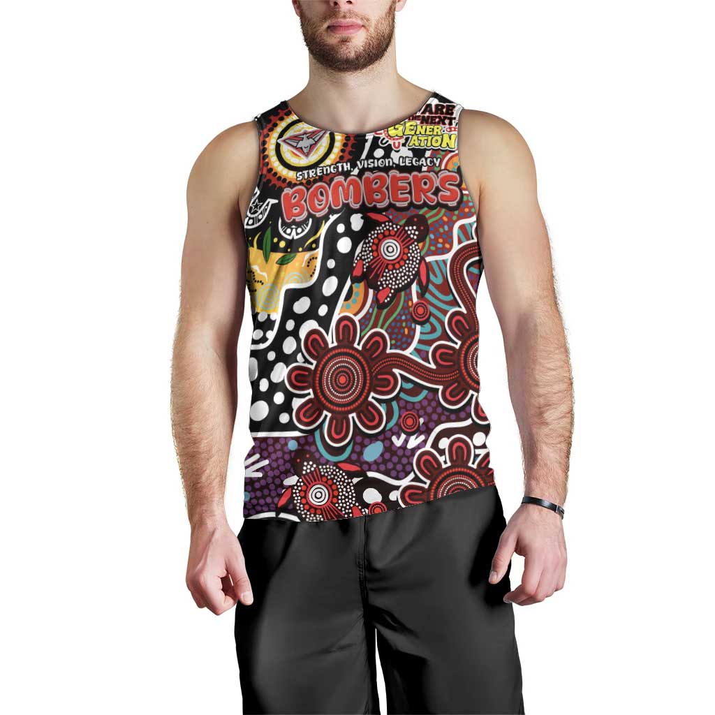 Personalised Bombers AFL Celebrating 50 Years of Naidoc Men Tank Top NAIDOC Week 2025 Aboriginal