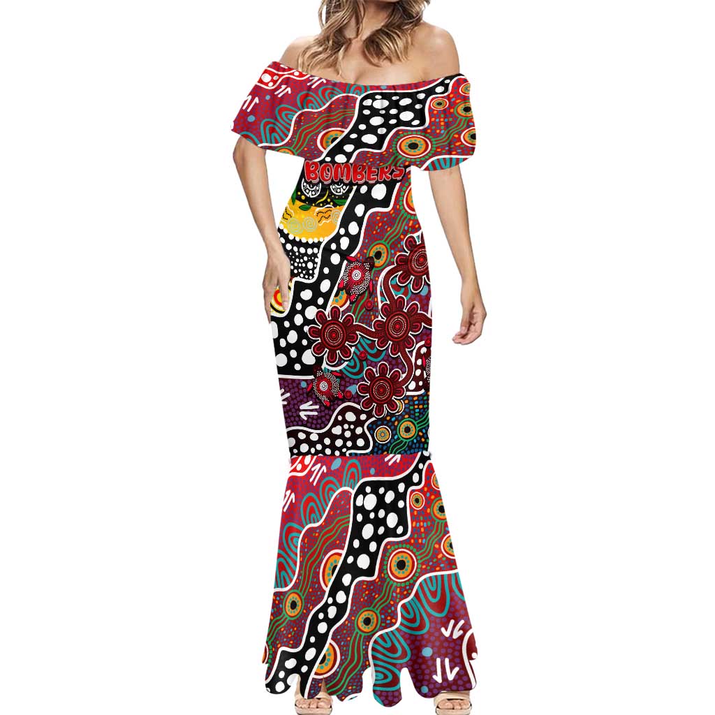 Personalised Bombers AFL Celebrating 50 Years of Naidoc Mermaid Dress NAIDOC Week 2025 Aboriginal