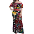 Personalised Bombers AFL Celebrating 50 Years of Naidoc Off Shoulder Maxi Dress NAIDOC Week 2025 Aboriginal
