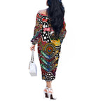 Personalised Bombers AFL Celebrating 50 Years of Naidoc Off The Shoulder Long Sleeve Dress NAIDOC Week 2025 Aboriginal