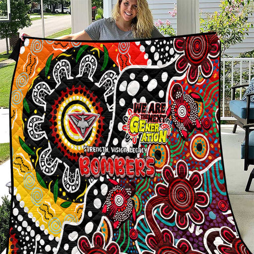 Bombers AFL Celebrating 50 Years of Naidoc Quilt NAIDOC Week 2025 Aboriginal