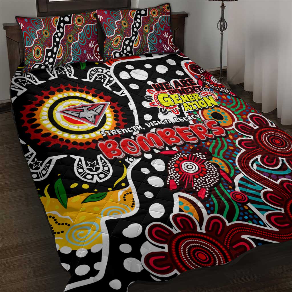 Bombers AFL Celebrating 50 Years of Naidoc Quilt Bed Set NAIDOC Week 2025 Aboriginal