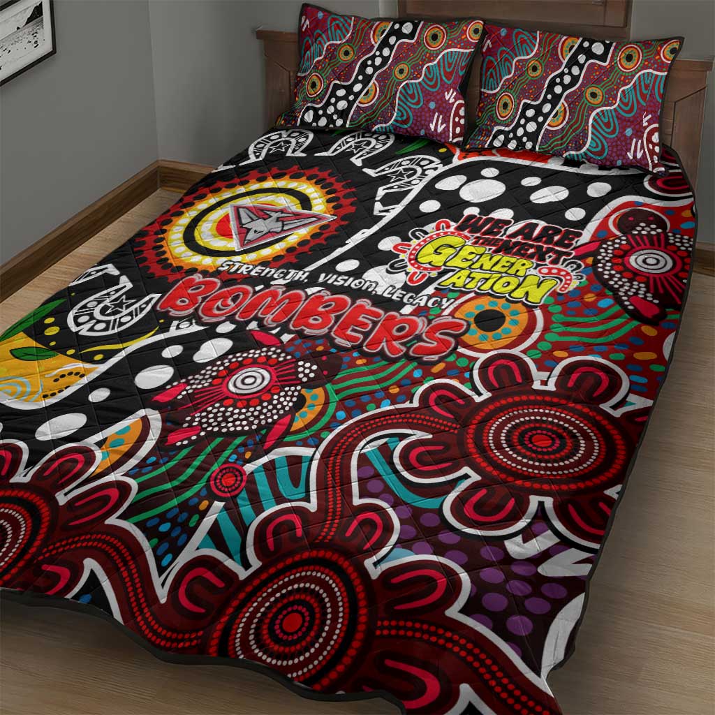 Bombers AFL Celebrating 50 Years of Naidoc Quilt Bed Set NAIDOC Week 2025 Aboriginal