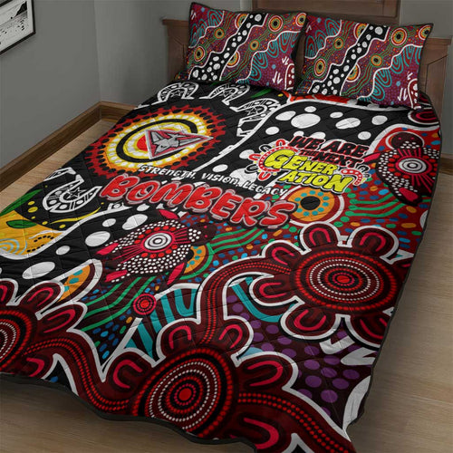Bombers AFL Celebrating 50 Years of Naidoc Quilt Bed Set NAIDOC Week 2025 Aboriginal