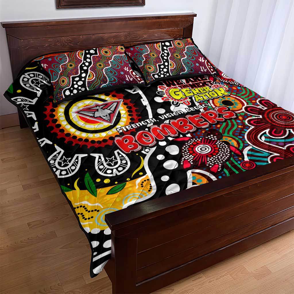 Bombers AFL Celebrating 50 Years of Naidoc Quilt Bed Set NAIDOC Week 2025 Aboriginal