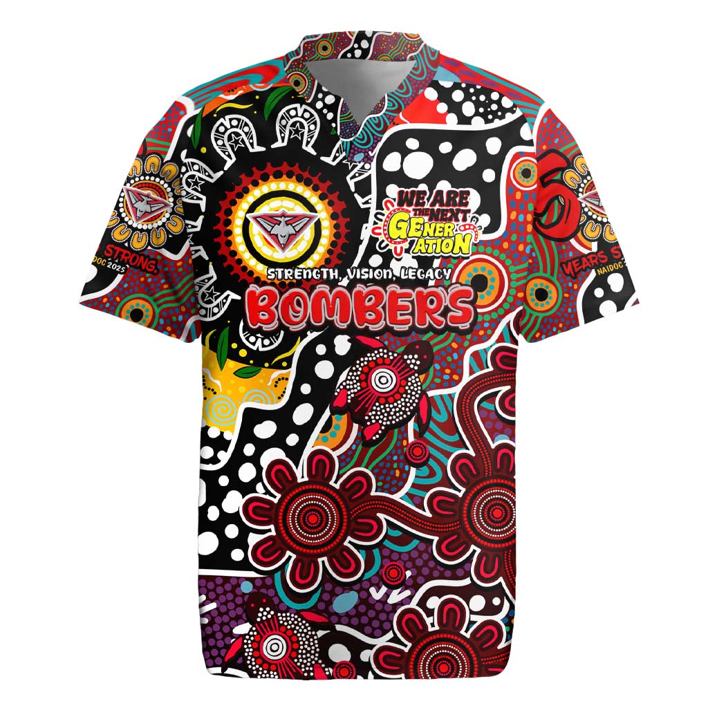 Personalised Bombers AFL Celebrating 50 Years of Naidoc Rugby Jersey NAIDOC Week 2025 Aboriginal
