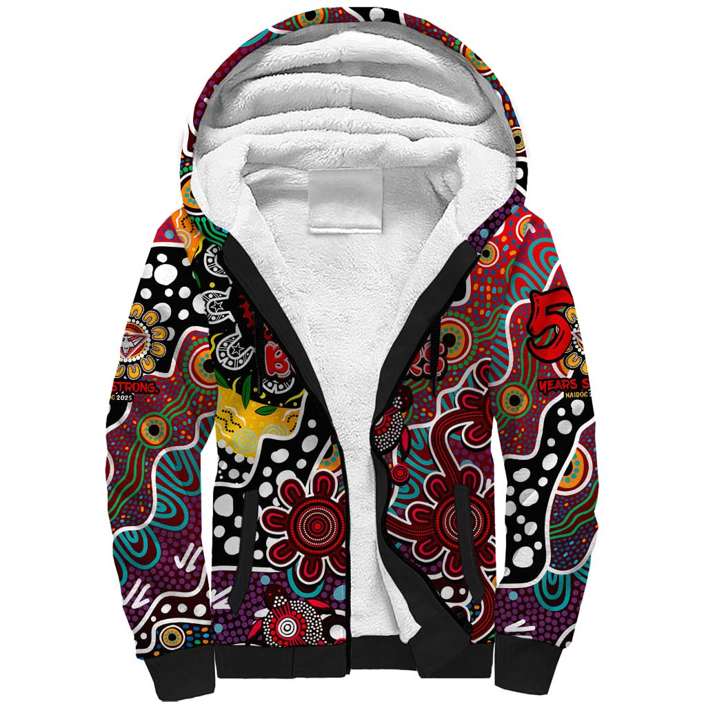 Personalised Bombers AFL Celebrating 50 Years of Naidoc Sherpa Hoodie NAIDOC Week 2025 Aboriginal