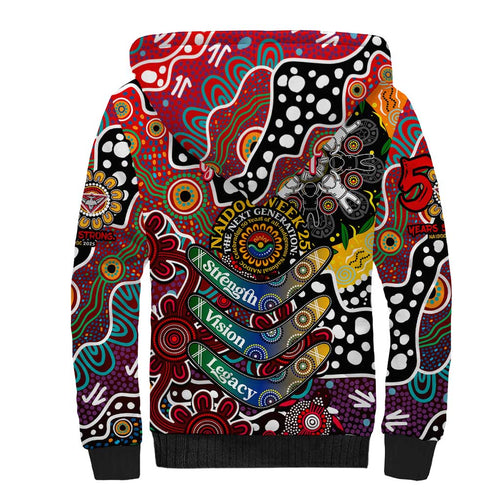 Personalised Bombers AFL Celebrating 50 Years of Naidoc Sherpa Hoodie NAIDOC Week 2025 Aboriginal
