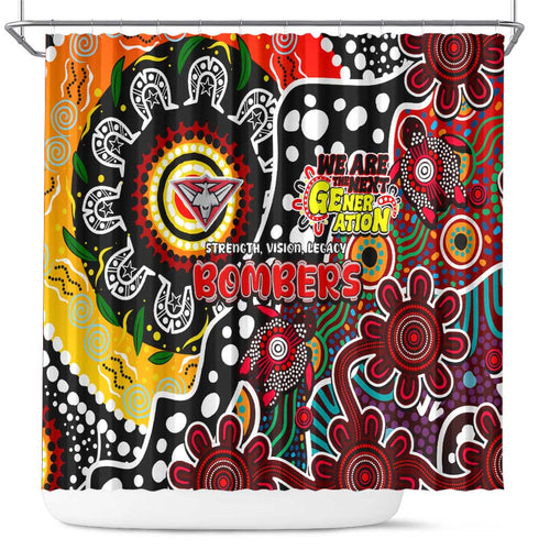 Bombers AFL Celebrating 50 Years of Naidoc Shower Curtain NAIDOC Week 2025 Aboriginal