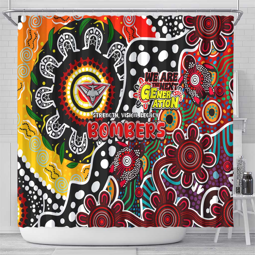Bombers AFL Celebrating 50 Years of Naidoc Shower Curtain NAIDOC Week 2025 Aboriginal