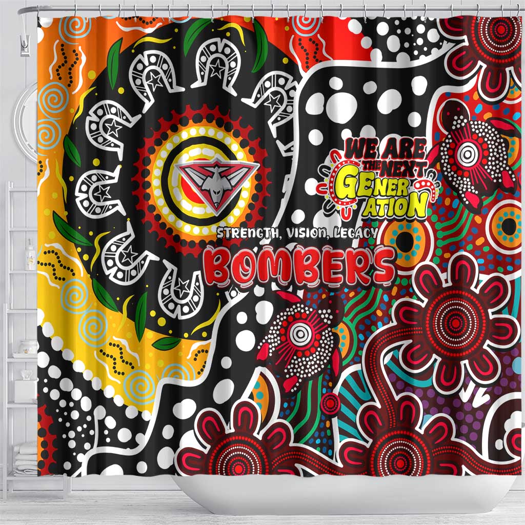 Bombers AFL Celebrating 50 Years of Naidoc Shower Curtain NAIDOC Week 2025 Aboriginal