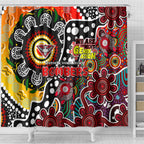 Bombers AFL Celebrating 50 Years of Naidoc Shower Curtain NAIDOC Week 2025 Aboriginal