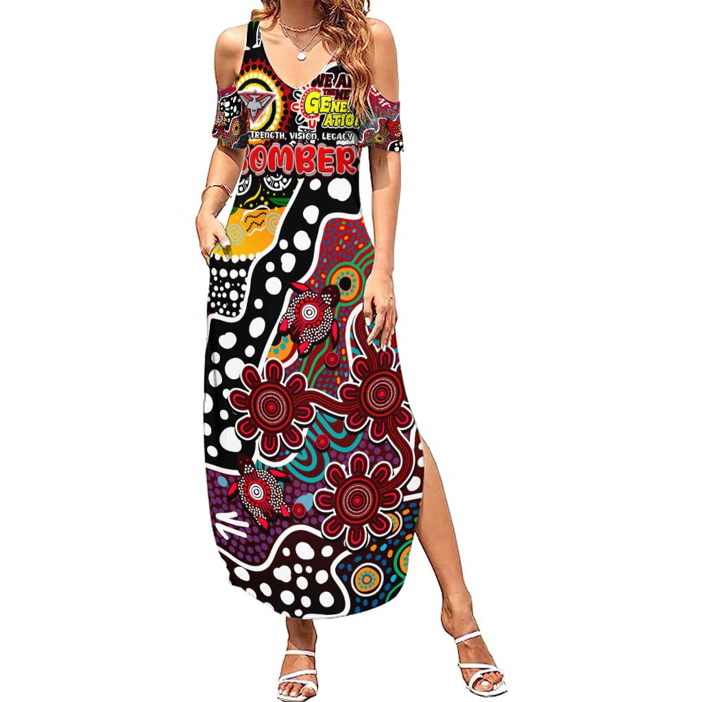 Personalised Bombers AFL Celebrating 50 Years of Naidoc Summer Maxi Dress NAIDOC Week 2025 Aboriginal