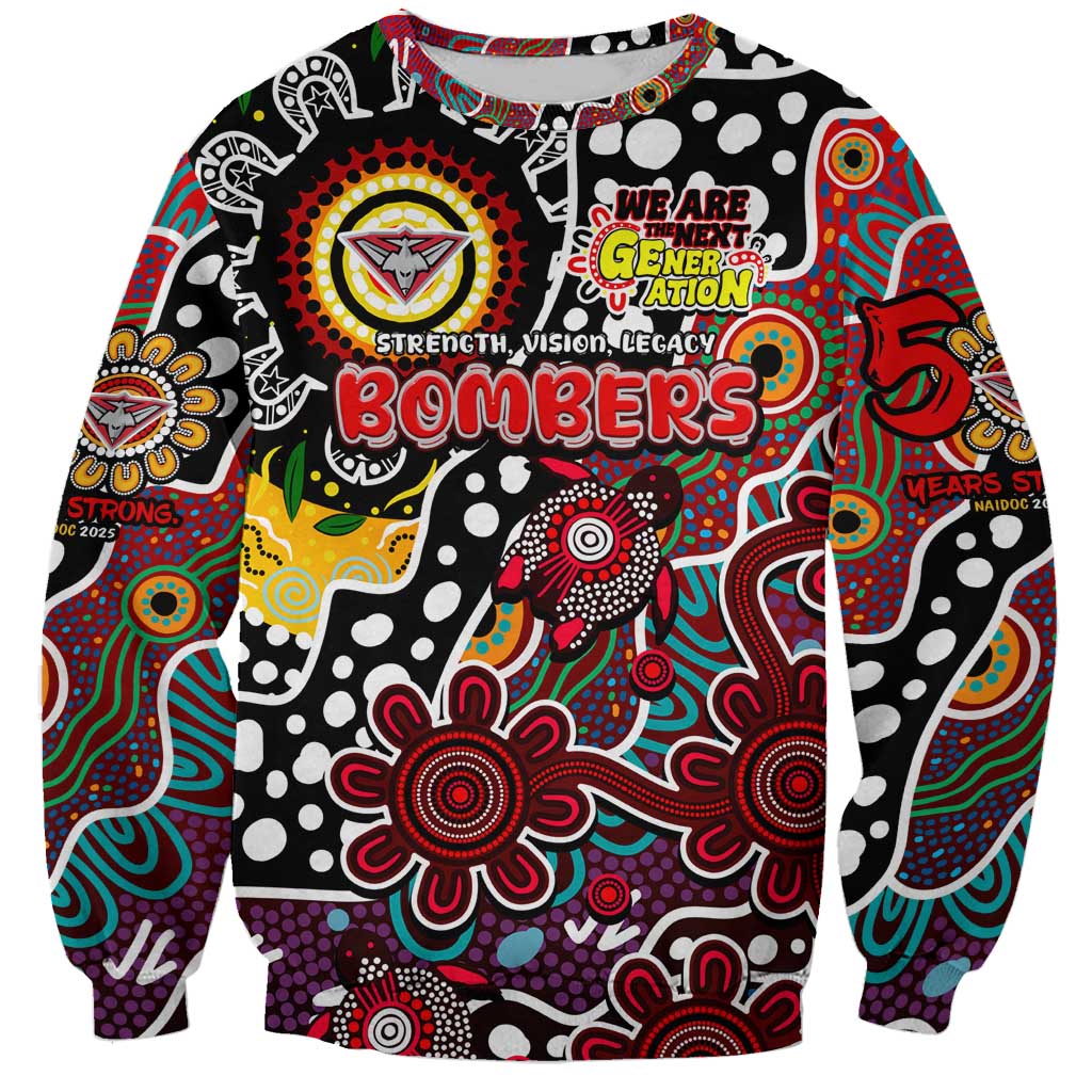 Personalised Bombers AFL Celebrating 50 Years of Naidoc Sweatshirt NAIDOC Week 2025 Aboriginal