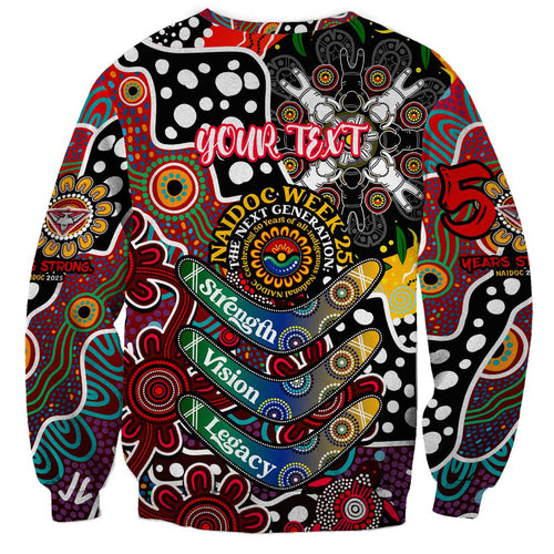 Personalised Bombers AFL Celebrating 50 Years of Naidoc Sweatshirt NAIDOC Week 2025 Aboriginal