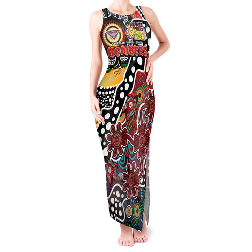 Personalised Bombers AFL Celebrating 50 Years of Naidoc Tank Maxi Dress NAIDOC Week 2025 Aboriginal